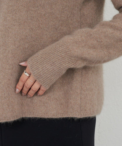 貉毛荷葉邊開衫