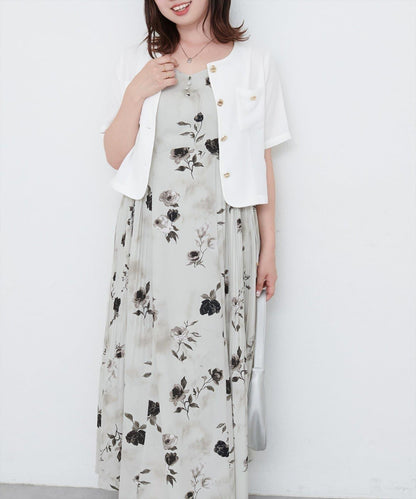 【 natural couture】兩側百褶吊帶連衣裙