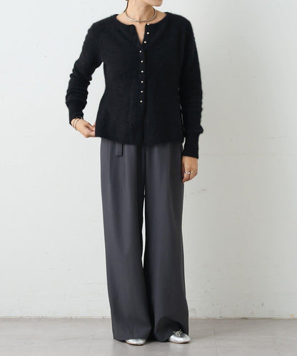 貉毛荷葉邊開衫