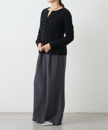 貉毛荷葉邊開衫