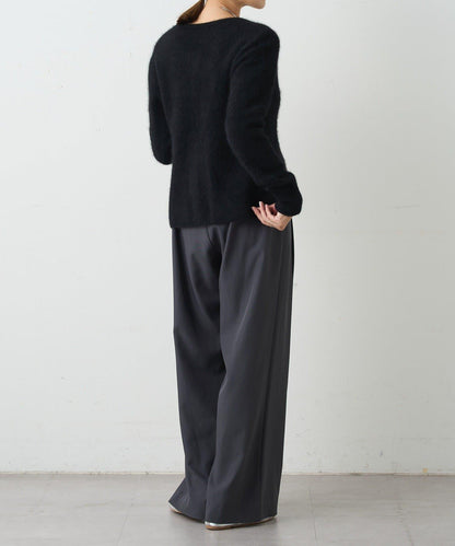 貉毛荷葉邊開衫