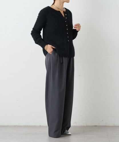 貉毛荷葉邊開衫