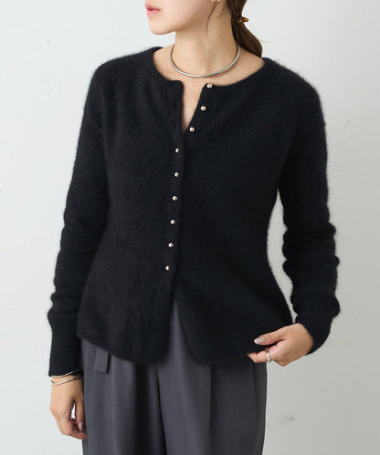 貉毛荷葉邊開衫