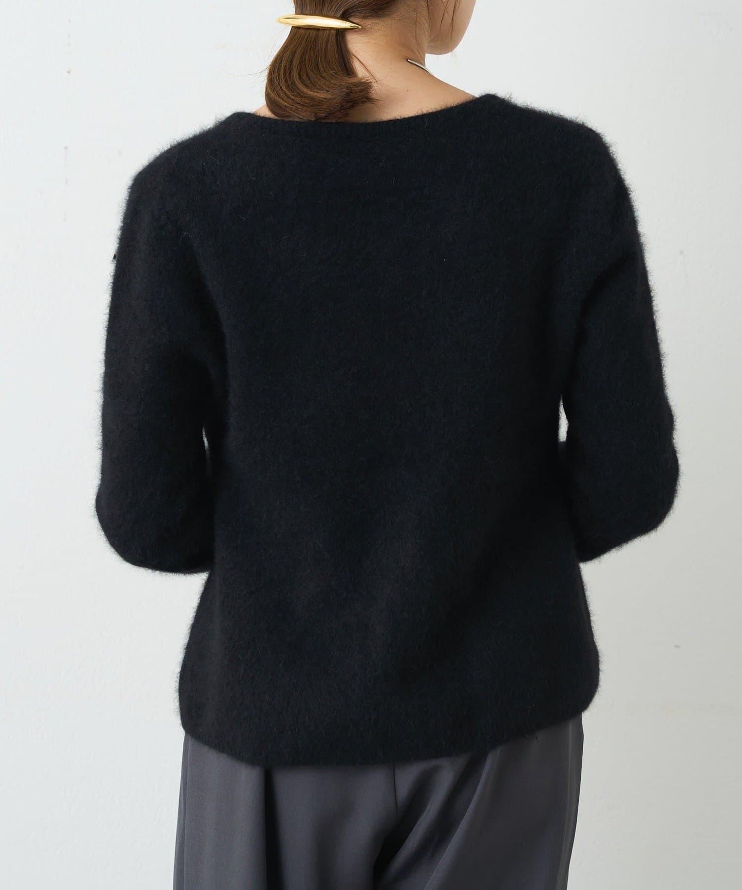 貉毛荷葉邊開衫