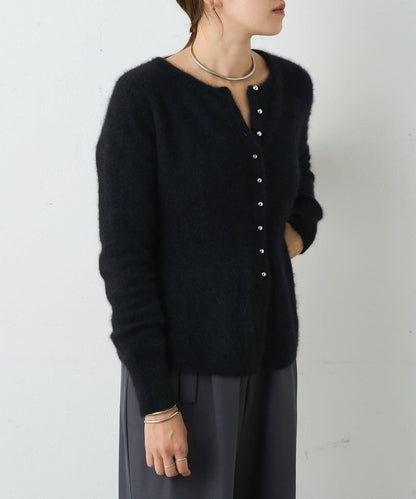 貉毛荷葉邊開衫