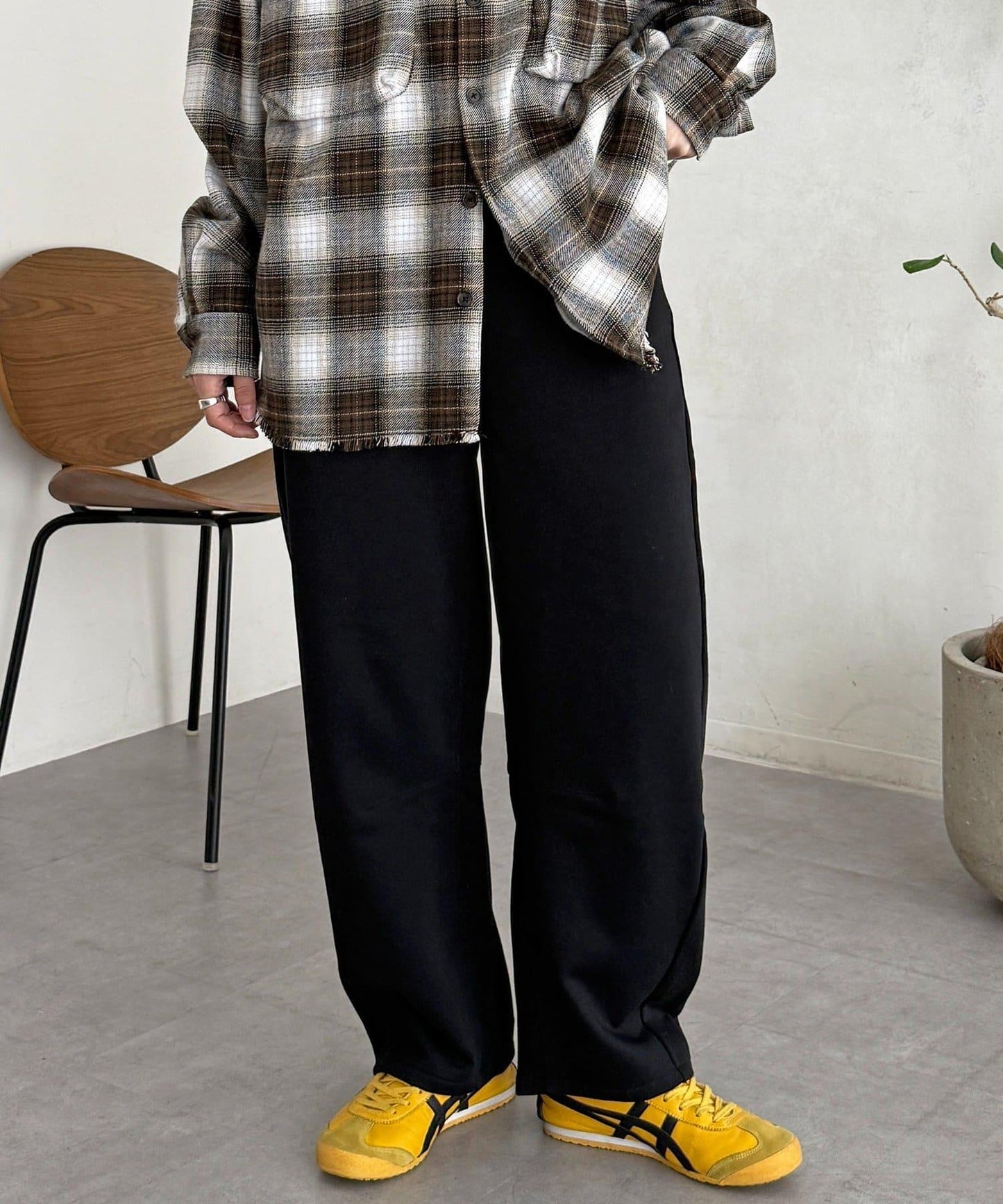 加絨彎曲運動褲