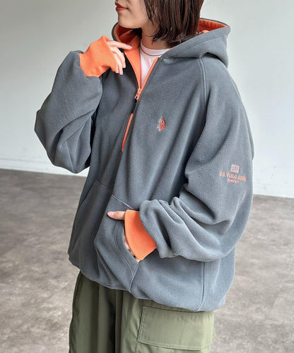 【U.S. POLO ASSN.】抓絨半拉鍊衛衣