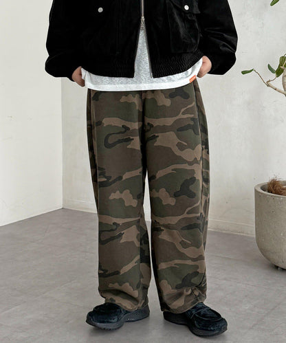 加絨彎曲運動褲