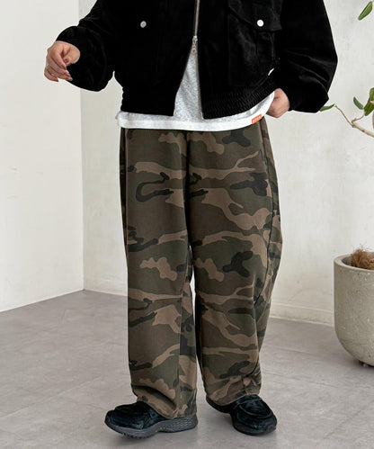 加絨彎曲運動褲