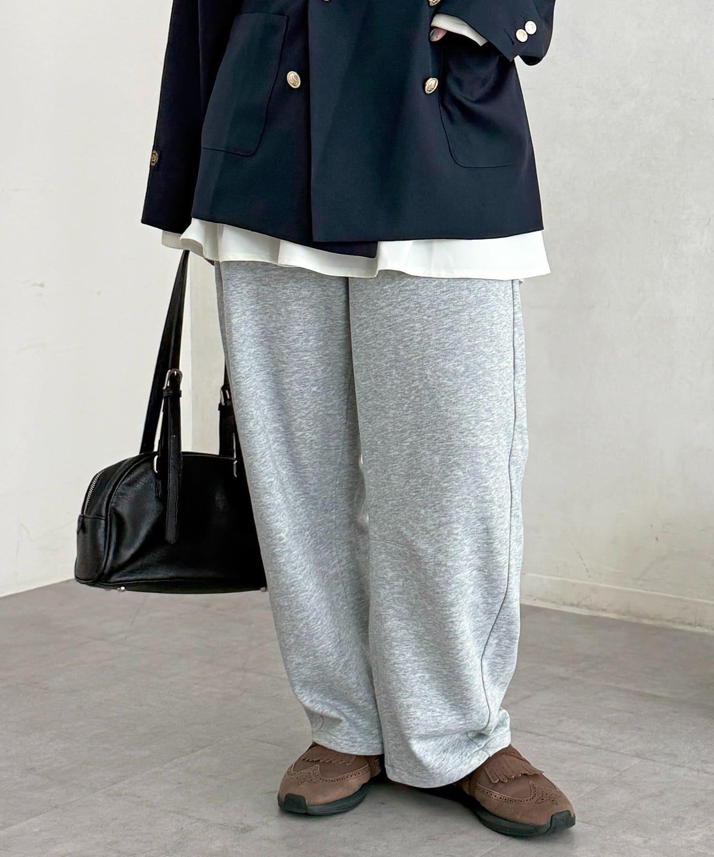 加絨彎曲運動褲