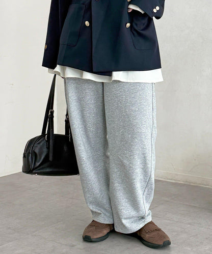 加絨彎曲運動褲