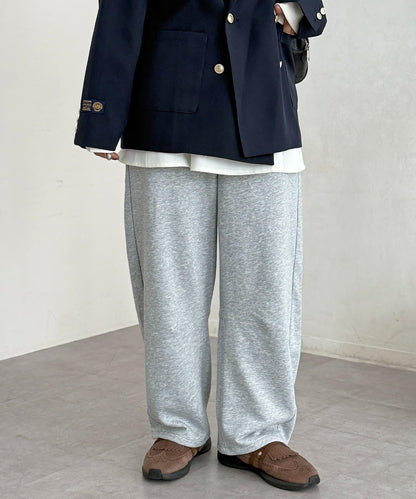 加絨彎曲運動褲