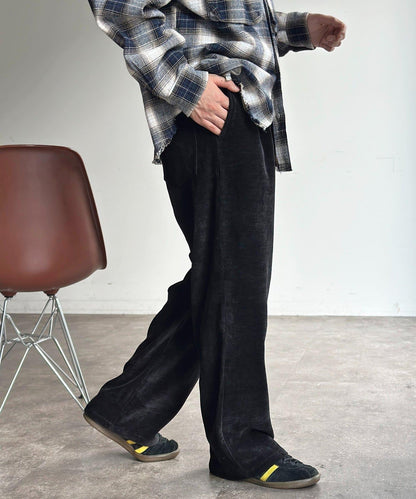 天鵝絨燈芯絨微喇褲