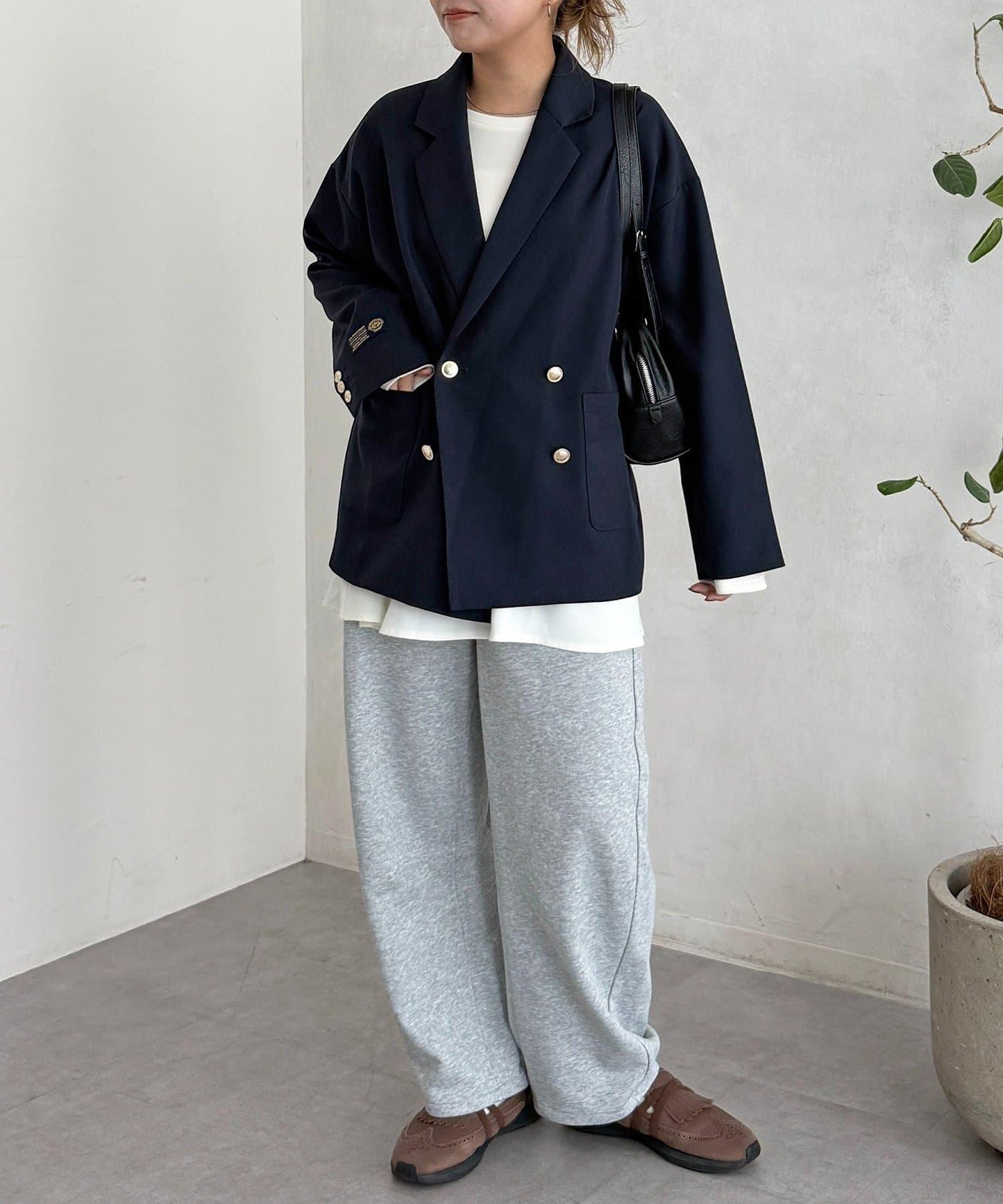 加絨彎曲運動褲