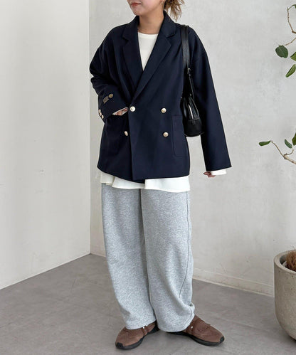 加絨彎曲運動褲