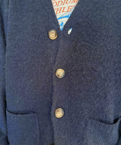 馬海毛混紡長絨開衫