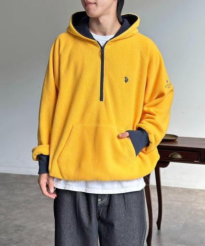 【U.S. POLO ASSN.】抓絨半拉鍊衛衣