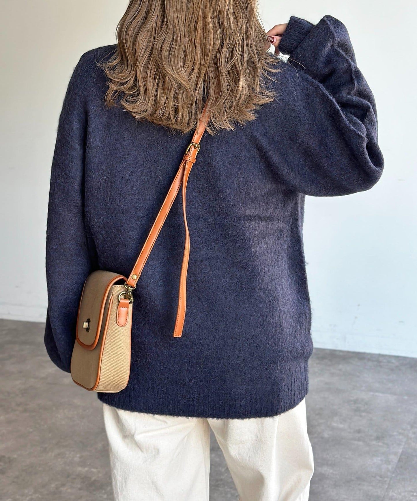 馬海毛混紡長毛針織衫