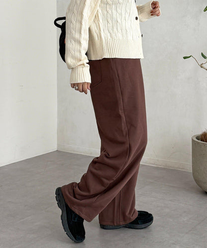 加絨彎曲運動褲