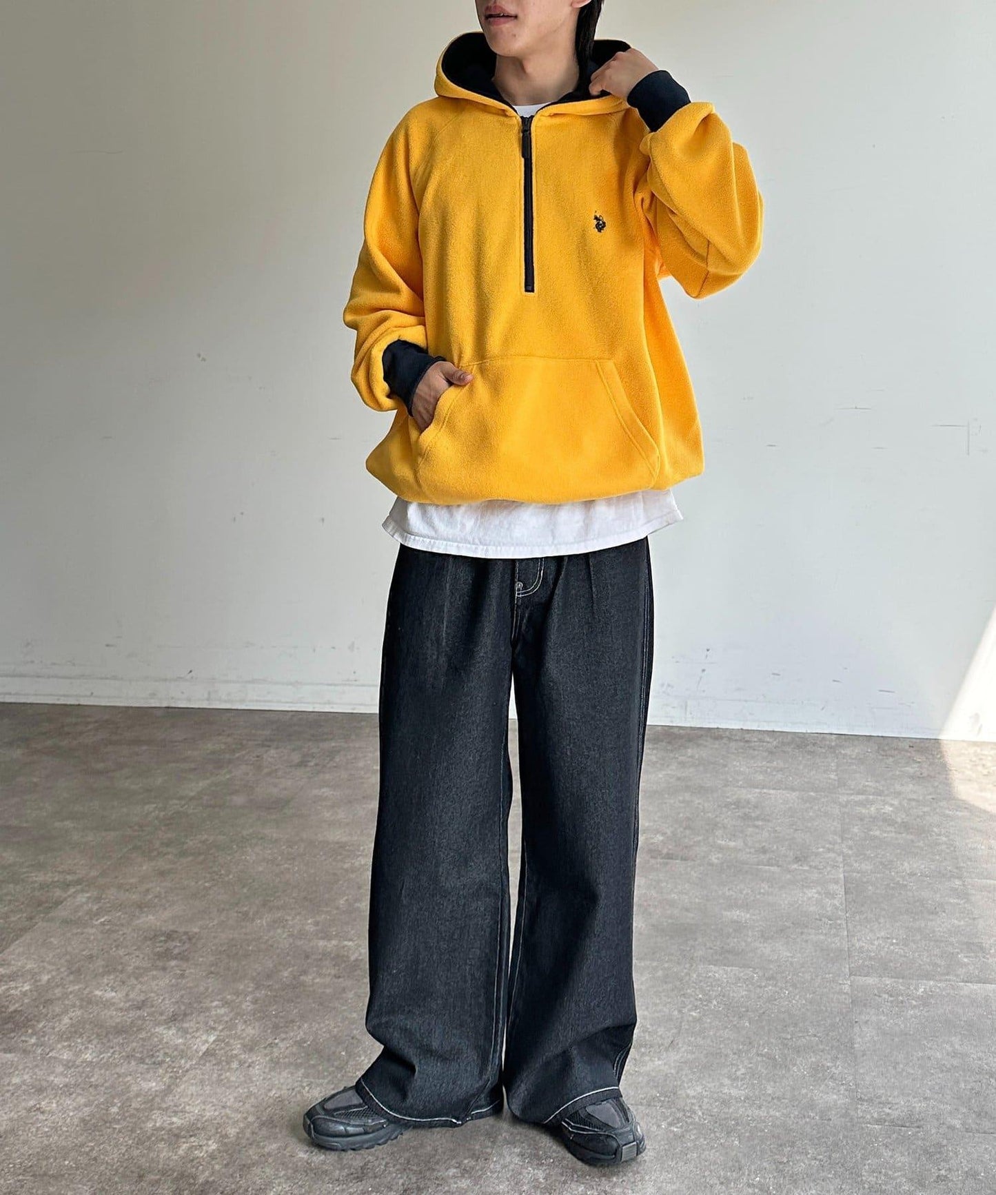 【U.S. POLO ASSN.】抓絨半拉鍊衛衣