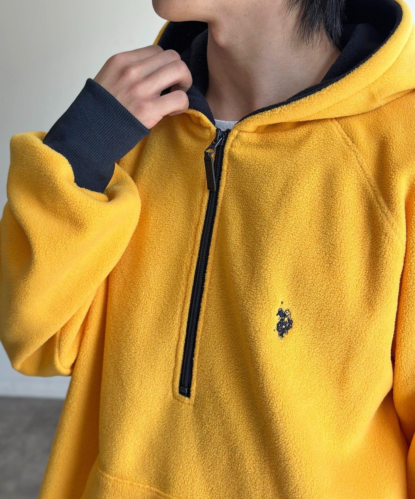 【U.S. POLO ASSN.】抓絨半拉鍊衛衣