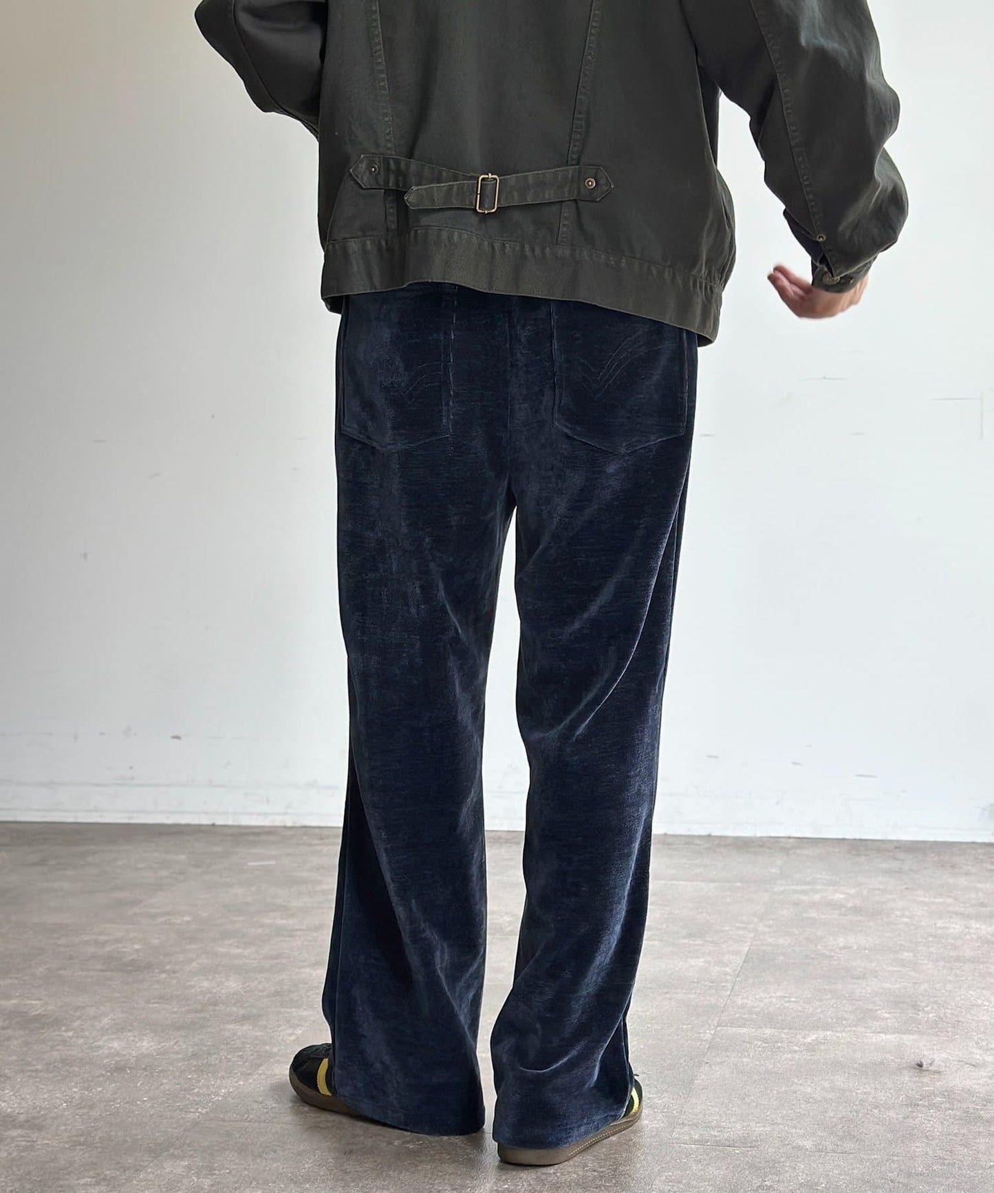 天鵝絨燈芯絨微喇褲