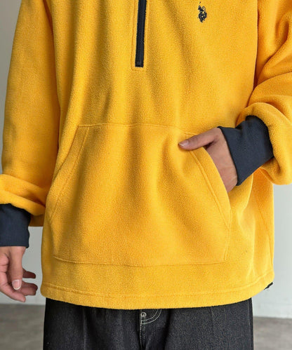 【U.S. POLO ASSN.】抓絨半拉鍊衛衣