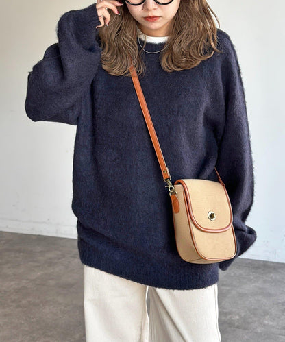 馬海毛混紡長毛針織衫