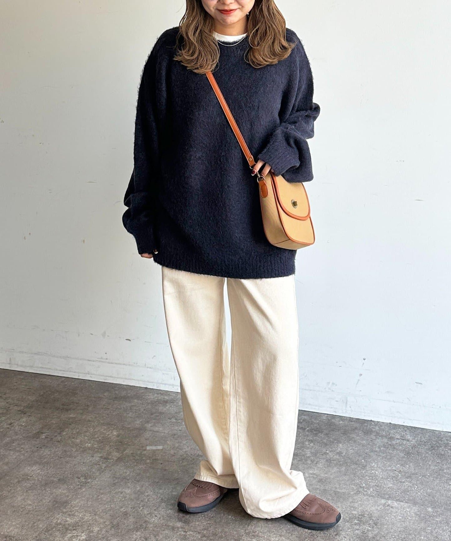 馬海毛混紡長毛針織衫