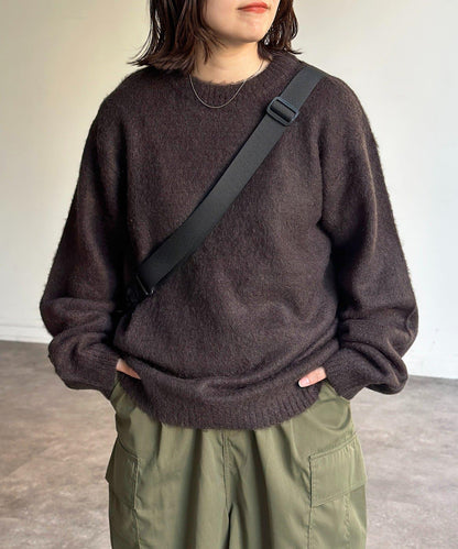 馬海毛混紡長毛針織衫