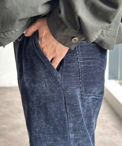 天鵝絨燈芯絨微喇褲