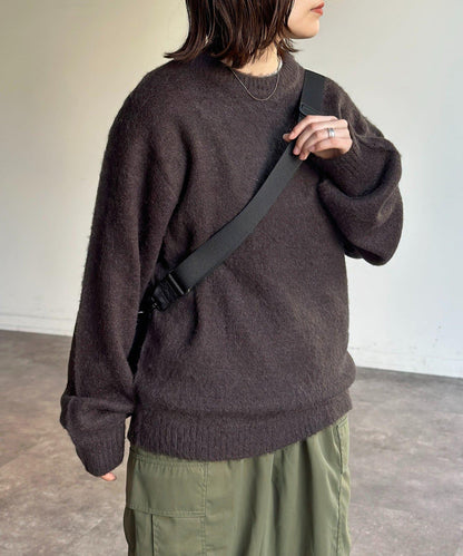 馬海毛混紡長毛針織衫