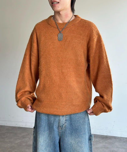 馬海毛混紡長毛針織衫