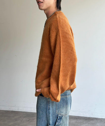 馬海毛混紡長毛針織衫