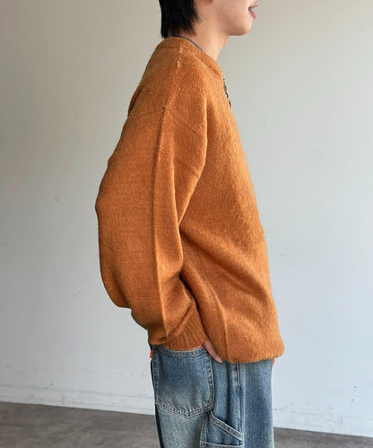 馬海毛混紡長毛針織衫