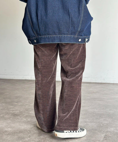 天鵝絨燈芯絨微喇褲