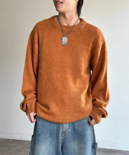 馬海毛混紡長毛針織衫