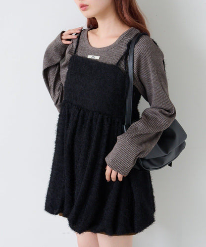 hiyoko泡泡袖長款上衣