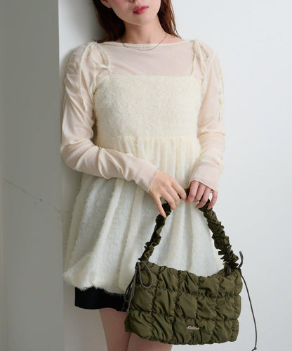 hiyoko泡泡袖長款上衣