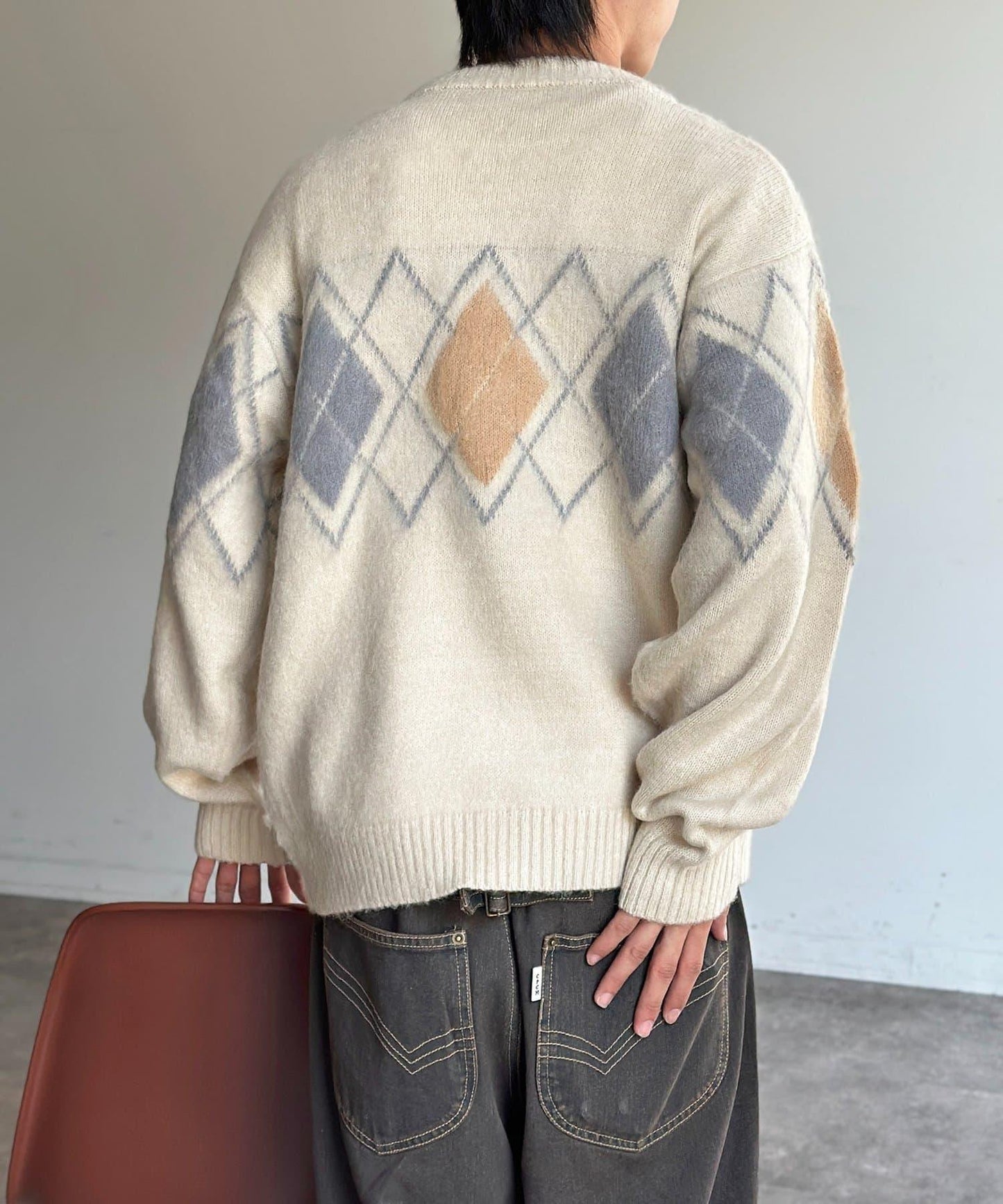 馬海毛混紡長毛針織衫