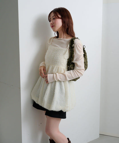 hiyoko泡泡袖長款上衣