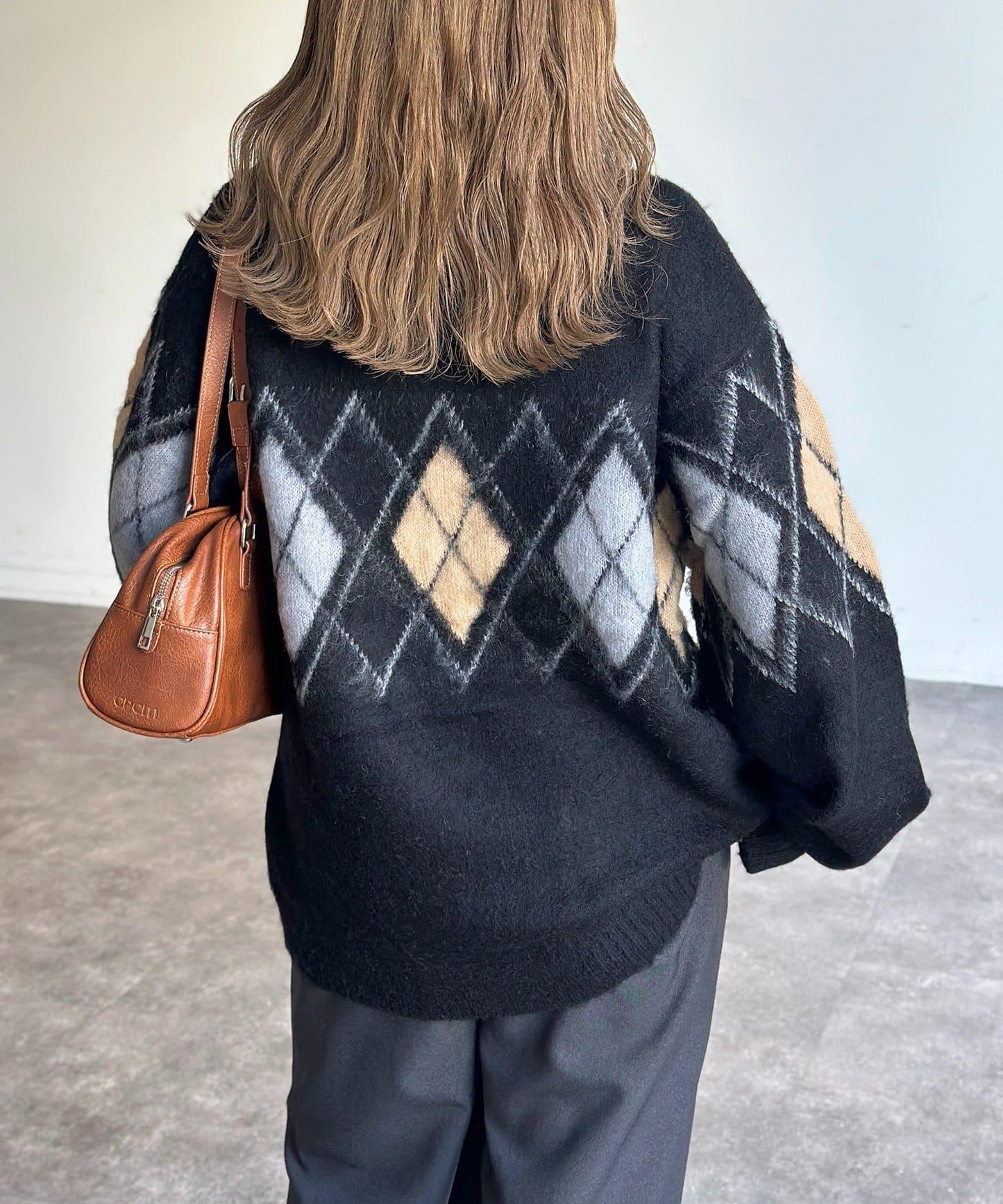 馬海毛混紡長毛針織衫