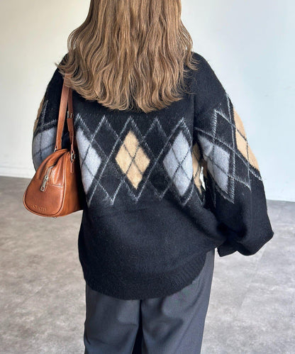 馬海毛混紡長毛針織衫