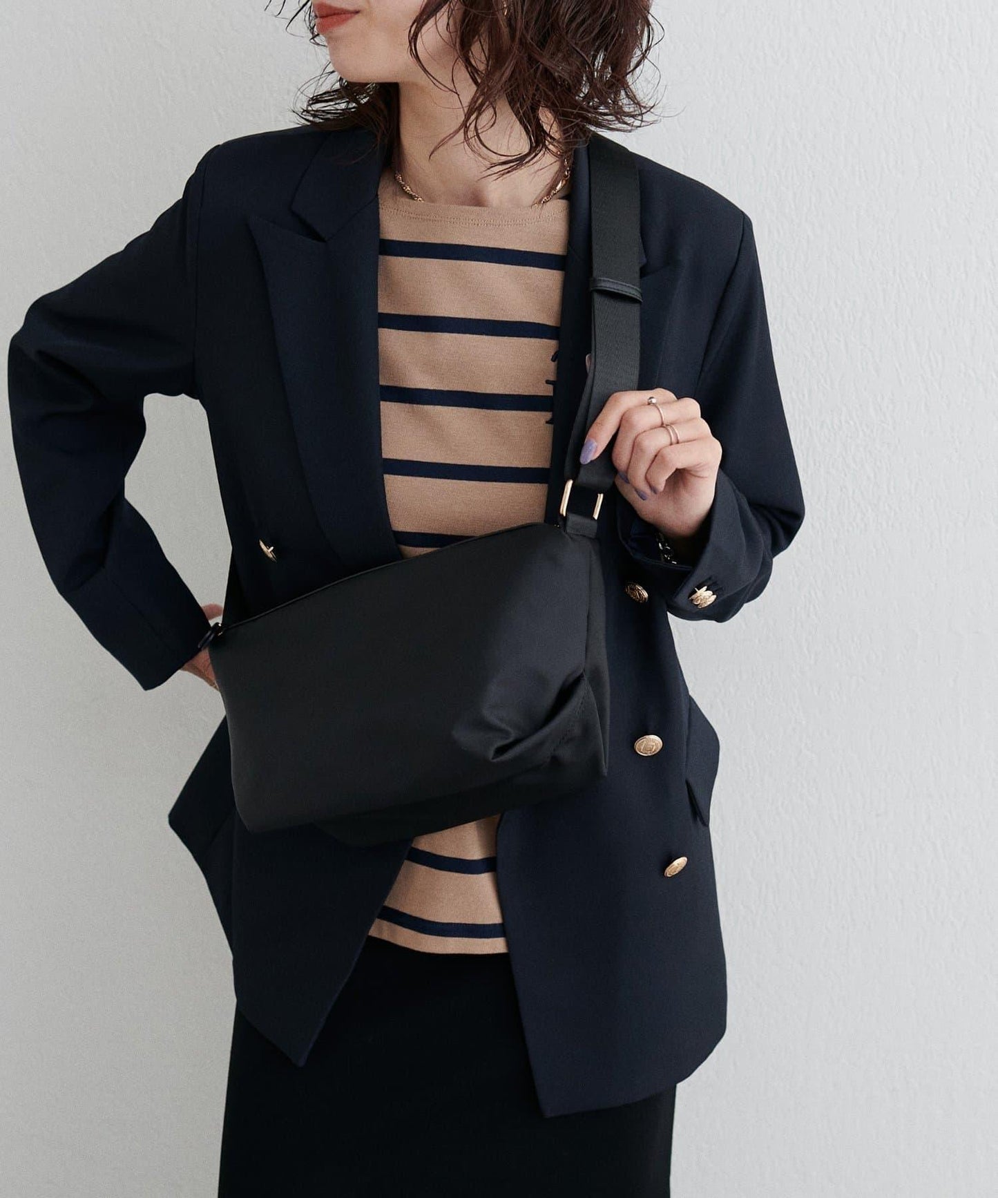 基礎款尼龍單肩包