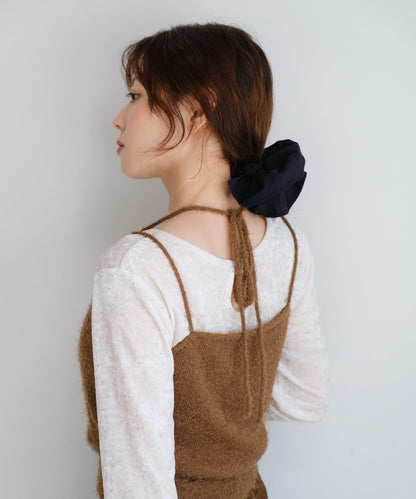 【4色可選】毛絨針織吊帶