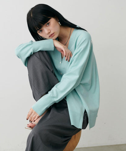 寬鬆蝙蝠袖針織開衫