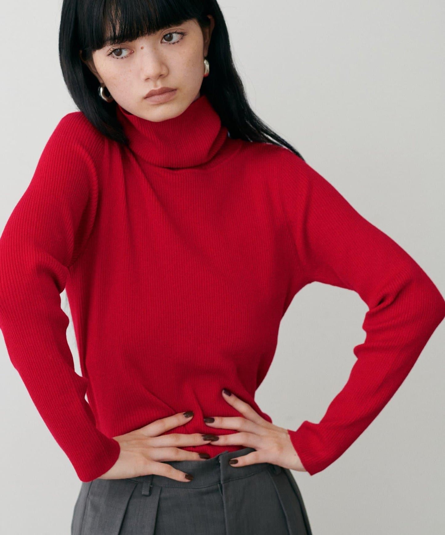 基礎羅紋高領衫