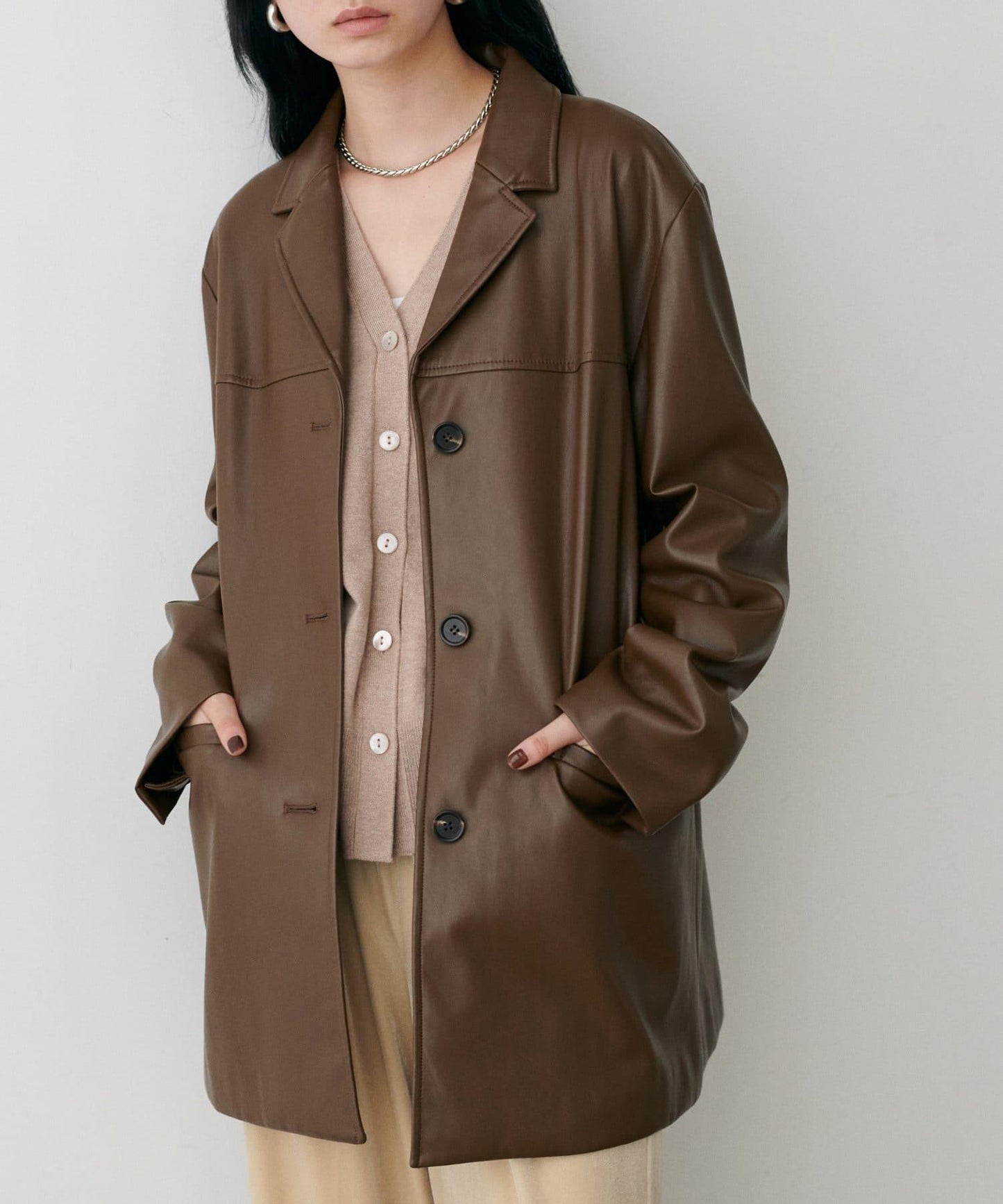 寬鬆蝙蝠袖針織開衫