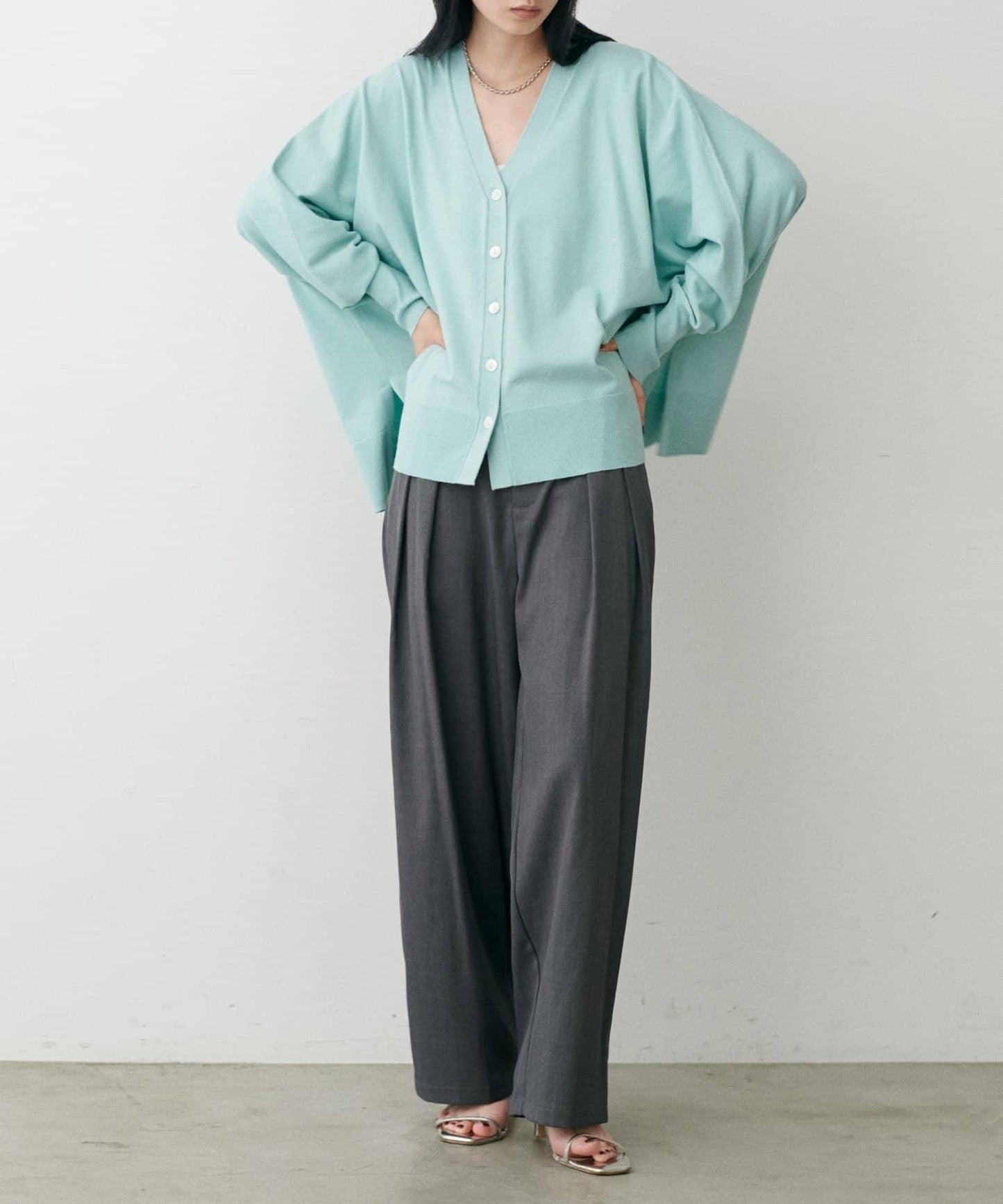 寬鬆蝙蝠袖針織開衫