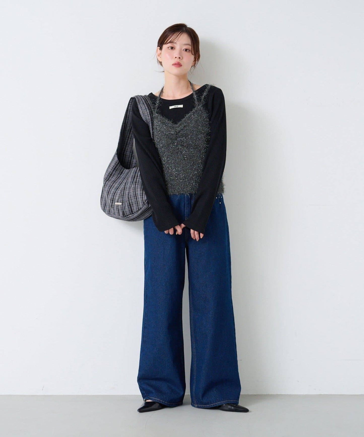 【4色可選】毛絨針織吊帶